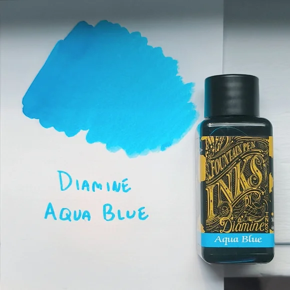 Fountain pen ink Diamine Aqua Blue & Lennon Tool Bar Blue Sky - Picture 2 of 5